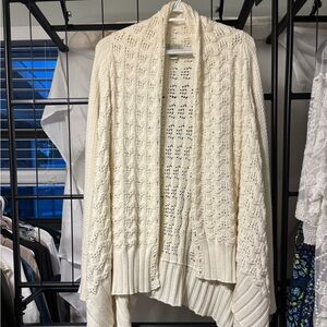 😍Lucky brand Cream Open-Front Sweater size XS/Small